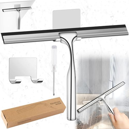 Srup Raclette de Douche, Raclette Salle de Bain, Essuie-Glace de Douche pour Porte en Verre, Raclette de Douche pour Porte en Verre, Raclette vitre, Convient pour la Cuisine et la Salle de Bain