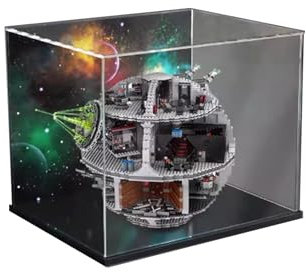 FEIFANBOYANG Acryl-Vitrine für Lego 75159 Todesstern-Modell, staubdichte, transparente Sammlungsvitrine (nur Displaybox) (Backspray Modell)
