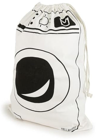 VODAFQS Borsa Per la Biancheria in Tela,Borsa Per la Biancheria in Lino,Borsa Per la Biancheria Con Coulisse,Adatto Per Riporre Vestiti e Lavabile in Lavatrice 62 x 46cm