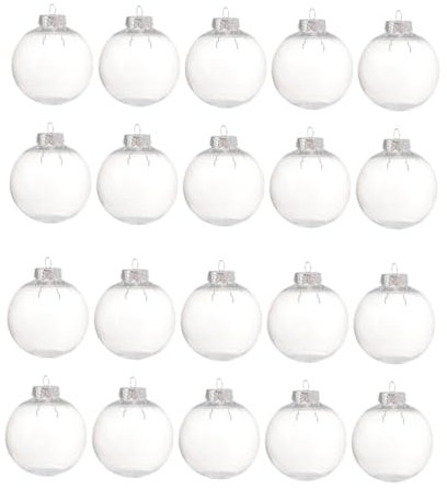 GARVALON 20stücke Transparente Weihnachtsbaumkugeln Christbaumdekoration Für Weihnachten Hochzeiten Und Partys Hängende Ornamente Für Kreative Gestaltung Und Festliche Stimmung