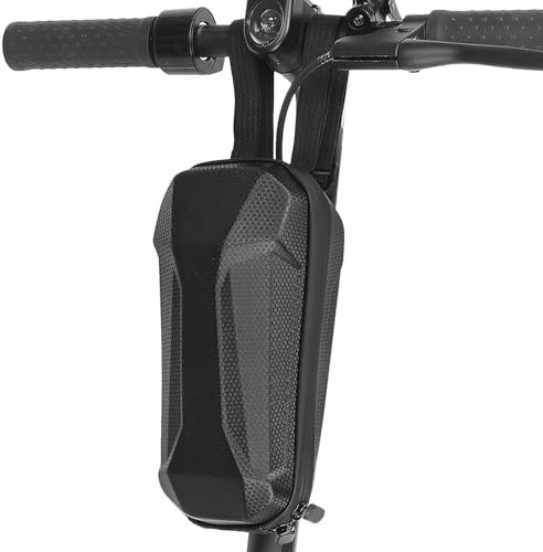 E-Scooter Storage Bag - Waterproof Eva Hard Shell Front Frame Bag, 2 L Capacity | Quick Installation, Reflective Non-Slip Design for Charger, Wallet, Tools, Snacks, Durable, Practical Storage for Elec