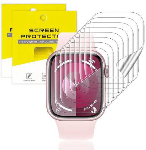 8 Pezzi Pellicola Protettiva TPU per Apple Watch Series 6/5/4/SE 40mm, Schermo Protettivo Senza Bolle HD Trasparente Facile da Installare, Pellicola Schermo Protezione con Kit Inclusi per Apple Watch