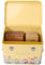 Metal Garden Seed Storage Box with Monthly Dividers and 12 Seed Envelopes, 22.5 x 16.2 x 17 cm (Buttercream)