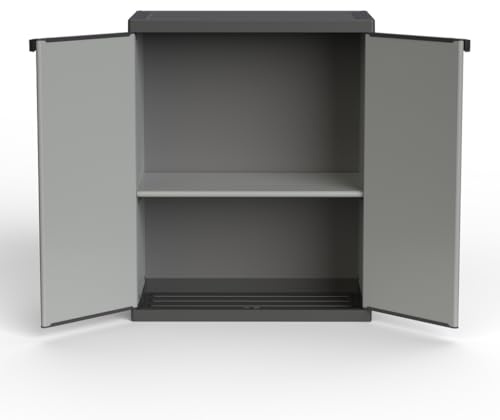 Kreher Armadio Kunststoffschrank (Beistellschrank, 1 Boden) | Modular System mit Universalschrank, Spindschrank, Nischenschrank und Schwerlastregal. Für Keller, Garage und Werkstatt.