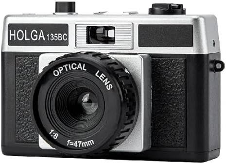 Holga 135BC Black Silver Lomo 35mm Film Camera con effetto angolo nero