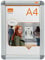 Nobo - Porte-Affiche A4 Mural avec Cadre Clipsable en Aluminium, Façade avec Revêtement Anti-Reflet, Premium Plus, Argenté, 1902214