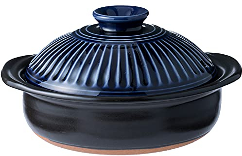 5-96061 0388ap r?plica de arroz correspondiente cazuela de barro (arroz con escala) Ginmine crisantemo (lapisl?zuli esmalte) N ? 6 pot (Jap?n importaci?n / El paquete y el manual est?n escritos en japon?s)