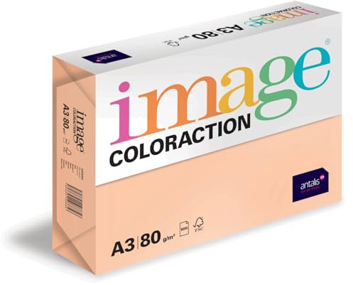 Image Coloraction Savana - farbiges Kopierpapier - DIN A3, 297 x 420 mm, 80 g/m² - buntes, holzfreies Druckerpapier für Kopierer - 500 Blatt - Salm