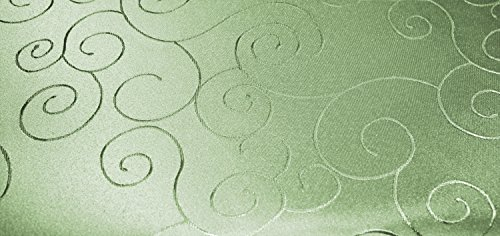 Unbekannt Tischdecke oval 160x260 cm Struktur damast Circle bügelfrei fleckenabweisend #1235 (lindgrün antik)