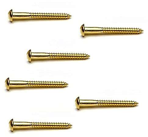 Bulk Hardware BH03783 Vis à tête ronde / fente en Laiton massif, Set de 9 Pièces