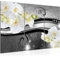Runa Art Fleurs Orchidée Peinture Tableau Salon XXL Noir Et Blanc Abstrait 120 x 80 cm 3 Parties Decoration Murale 210631c