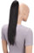 CAISHA 50cm Clip on Zopf Haarteil Pferdeschwanz Haarverlängerung Kunsthaar Glatt Dunkelbraun H146