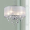 BESTIER Modern Elegant Crystal Anhänger Drum Chandelier 4 Licht Chrom Leuchte LED Deckenleuchte Dia 48 cm x H 45 cm