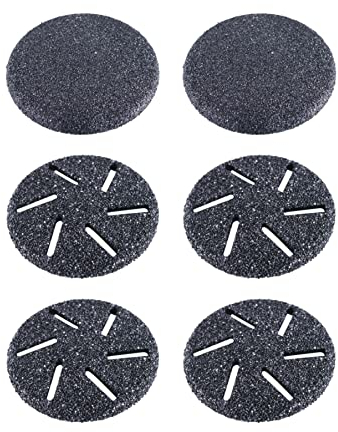 Asiaark Electric Foot File Replacement Heads, 6 Pack Grinding Heads for Dry Dead Hard Skin Remover