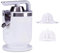 NEW CHEF – Presse-agrumes électrique Zumo à levier Juicer Excellence Blanc (300 W), 2 tailles cône, avec fonction anti-goutte et on/off automatique. Démontable et facile à nettoyer