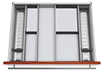 Blum Orga-Line Besteckeinsatz Facheinteilungs-Set KB 700-799mm, NL 450mm, grau
