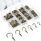 EIENHOSHI 105 Pcs Screw Hooks, 6 Sizes Bronze Cup Hooks, Screw Hooks for Hanging, Metal Cup Hooks Screw in (1/2, 5/8, 3/4, 7/8, 1'', 1-1/4)
