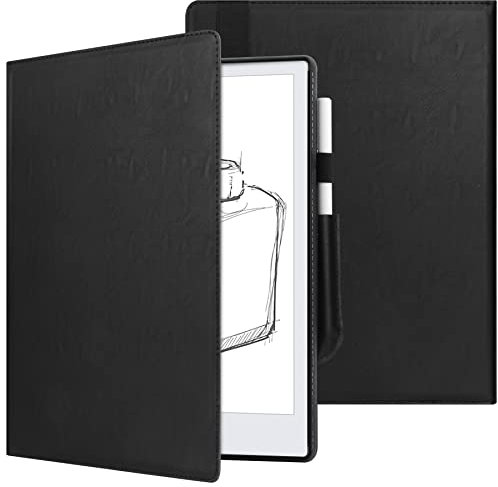 VOVIPO Remarkable 2 10.3 Digital Paper Case, Ultra Slim Book Folio Leather Case For Remarkable 2 10.3 2020 Released Digital Paper-New Black
