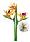 Strelitzia Lot de 3 grands oiseaux de paradis 73,7 cm fleurs permanentes imitation plantes artificielles tropicales en caoutchouc souple PU, pour la maison, le