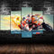 YUANJUN Puzzle 5 TLG Kunstdruck Modern Wandbilder Design Tapete Eingerahmt Bilder Drucke Leinwand Wandkunst Wohnkultur Gem?Lde Poster Mehrteilig XXL Konsolen-Gaming-Arena