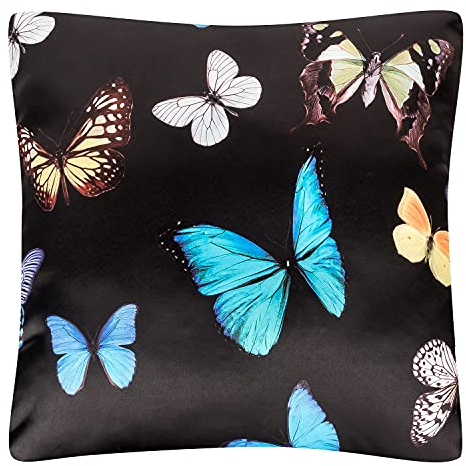 VON LILIENFELD Kissen Motiv Schmetterlinge Butterfly Dekokissen 40 x 40 cm Sofakissen Deko Haus Wohnzimmer Kissenbezug mit Füllung beidseitig Bedruckt