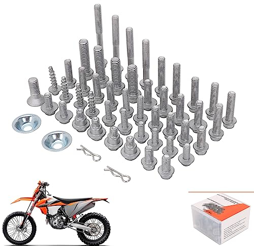 Set Viti Moto,Viti a Testa Svasata in Acciaio Inossidabile,Attacco Esagonale Parti Meccaniche,Viti Carenatura Moto Bulloni per 125-530 SX/SX-F/EXC/EXC-F 2003-2021