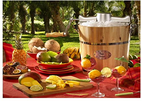 Vente-unique - Sorbetière électrique GIVRETO en bois 3.5 L