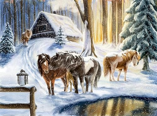 Wandkalender: Winterpferde