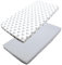 TupTam Baby Spannbettlaken Kinder Spannbetttuch für Babybett Kinderbett 2er Pack, Farbe: Füchse Weiß/Grau, Größe: 70 x 140 cm