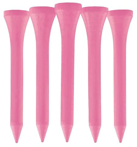 100 Stück Bambus-Golf-Tees | mehrere Farben und Größen | umweltfreundliche und nachhaltige Bambus-Golf-Tees (54 mm hellrosa)