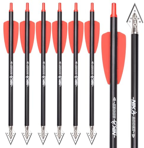 ELONG OUTDOOR Armbrust Pfeile Aluminum Bolzen 7,5 für Ek Archery Adder Cobra System mit 2 Flügeln für Zielbogenschießen Schießen
