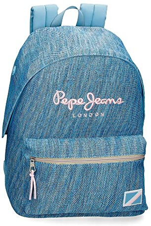 Pepe Jeans Lena blauer Schulrucksack 31x42x17,5 cm Polyester