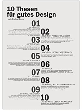 Poster 10 Thesen für gutes Design deutsch A3 (42 x 29,7 cm)