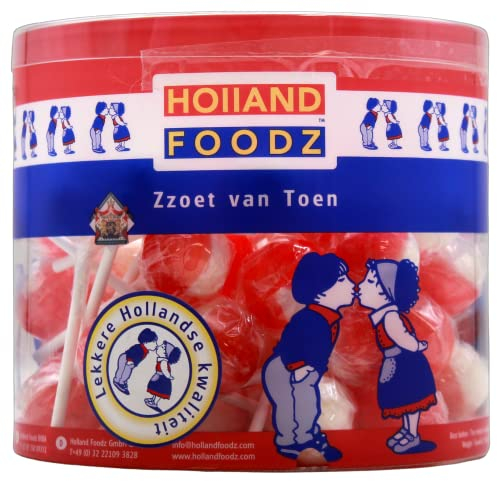 Holland Foodz Brause Lollis mit Erdbeergeschmack, 6er Pack (6 x 720g)