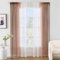 MIULEE Gardine Vorhänge Hellkaffee Transparente Wohnzimmer Modern Gardine Zweifarbiger Schiebevorhänge Vorhänge Gardinenschals Schlafzimmer 2er Set 140x175cm