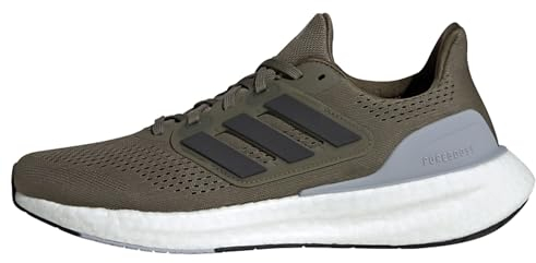 Adidas Herren Pureboost 23 Shoes, Olive Strata/Core Black/Halo Silver, 44 EU