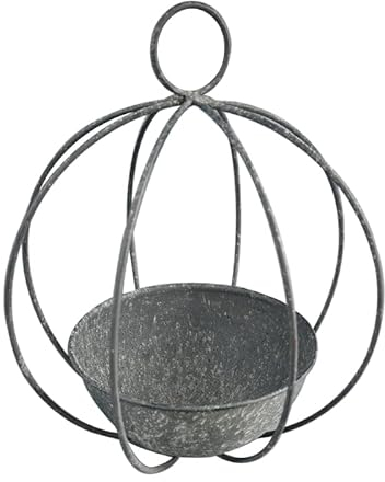 PEVSCO hängende Blumentöpfe Metall Wandbehang Blumentopf Korb Halbrund Pflanze Blume Wandregal Pflanzen Kleiderbügel Dekoration Garten Veranda Balkon