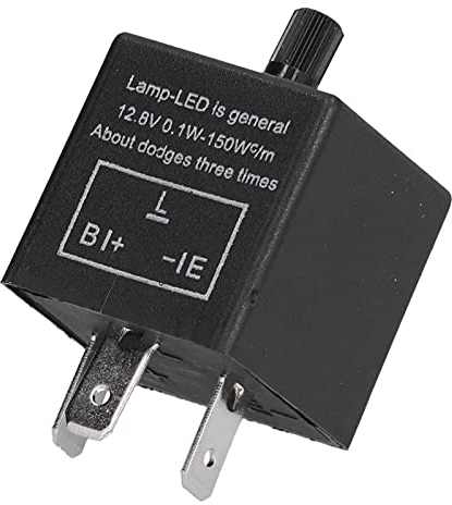 3 Polig Elektronisches Blinkrelais CF13 JL-02, 12V Blinker Modul mit Einstellbarer Frequenz für LED Blinkerlampen von Autos und Fahrzeugen