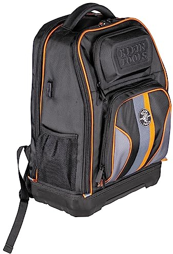 KLEIN TOOLS Unisex's 62805bptech Tool Bag, Black/Orange, Extra Large, One Size