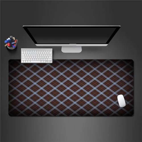 Tapis de Souris Carreaux Marron, Tapis de Souris Gaming XXL 1000x500x5mm Grand Tapis de Souris Surface Spéciale Améliore la Précision et la Vitesse pour Gamer Ordinateur PC