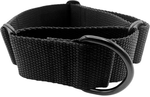 EGV - Collar Martingale 4 cm ancho, Collar galgo hecho a mano en España, Collar galgo ancho y para todo tipo de perro, Collar martingale con hebillas negras, Coleira cao, Dog collar
