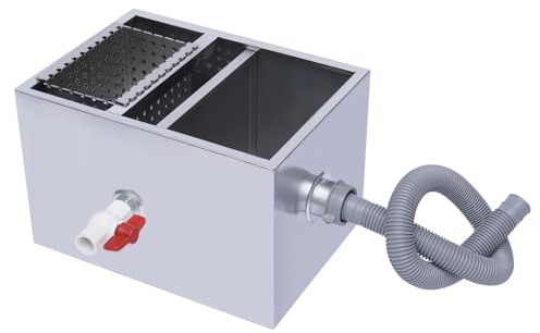 Fyrstegs filtrering fettseparator YUNRUX avloppsvattenfettseparator med automatisk avstängningsanordning rostfritt stål fettavskiljare kök oljeseparator fettseparator restaurang gastronomi