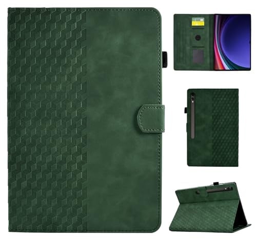 CASAFUNY Custodia Cover per Samsung Galaxy Tab S9 Ultra 14,6 Pollici Custodia Protettiva Magnetica Cover Tablet con S Pen Holder per Galaxy Tab S9 Ultra 2023 14.6 pollici (SM-X910/X916), Verde