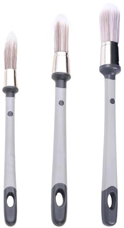 3 Pcs Paint Brushes, Wall Painting Tools, Paint Brushes, Small Brushes, Suitable For Decoration, Painting And Rest.(13mm Pointed Brush, 15mm Pointed Brush, 20mm Round Brush)