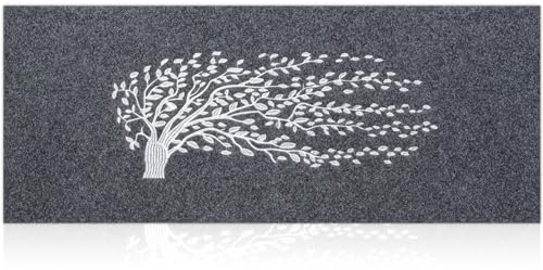 AOAOPQ Front Door Mat Outdoor Door Mat Entrance Heavy Duty Non Slip Barrier Mat Absorbent Rubber Mats for Floor Kitchen Entrance Rugs Carpet Runner Front Door 120x45 Cm Grey
