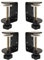 Jhanw Small C Clamps 2 Inch with 4 Small Holes in The Back, 4-Pack Adjustable Desk C-Clamp for Range 0.39~2, Versatile Clamp for Brake, Parts Assembly, Fastening, Welding, Woodwork, Metal Work
