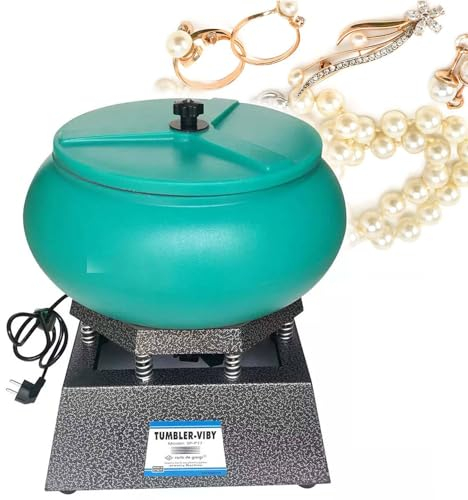Schmuckpoliermaschine,43,2Cm Großer Vibrationszylinder Schmuckpolierer Kantengrat Oberflächenreinigung Vibrations-Tumbler-Poliermaschine Für Stein Jade,Gold