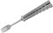 LOVIVER Butterfly-Gabel, Outdoor-Geschirr, Camping-Geschirr, 9,06 Zoll, Butterfly-Übungstrainer, faltbares Utensil zum Wandern, Grillen, Küche, Silberner Griff