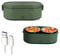 ZLJSHZS USB Powered, Electric Food Heater for Car and Home 2 Stainless Steel Container Food Warmer Portable Mini Car Microwave,Green