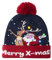 Fanient Weihnachtsmütze Jungen Mädchen Unisex LED Leuchtende Strickmütze Elch Weihnachtsmann Druck Mütze